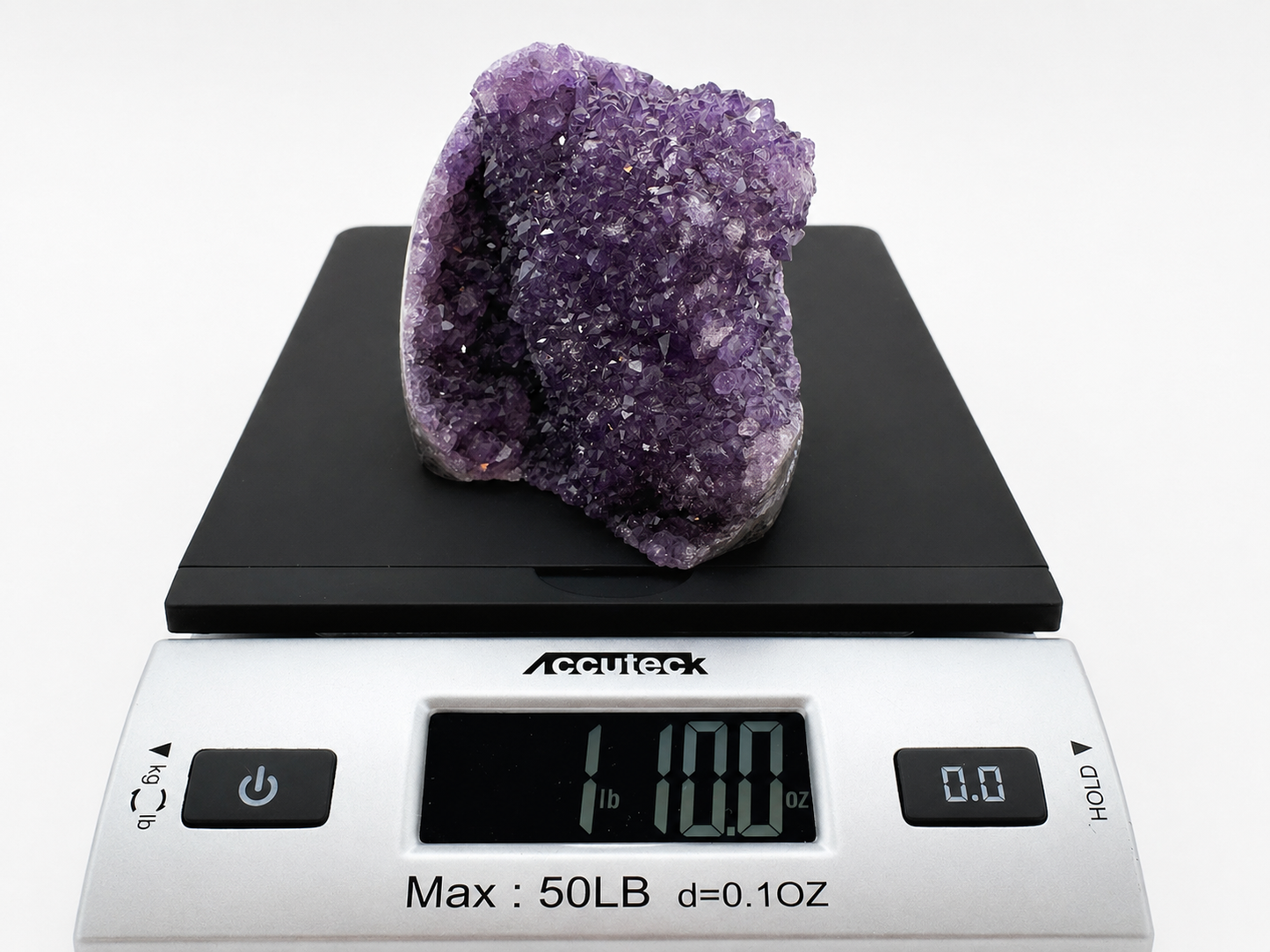 Amethyst Geode Cluster — Double Cave, Double-Sided Crystal Coverage