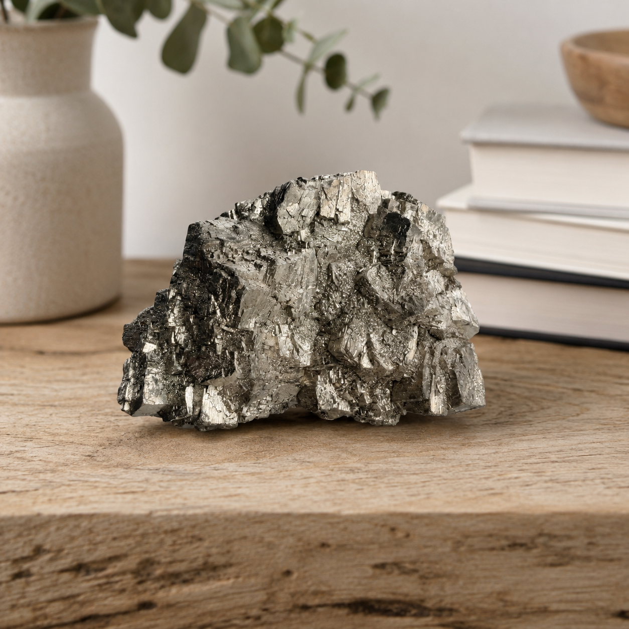 Large Pyrite Crystal Cluster. Raw Cubic Pyrite Specimen, Metallic Gold Mineral, Fool's Gold, Abundance Stone, 2 lb 3.4 oz