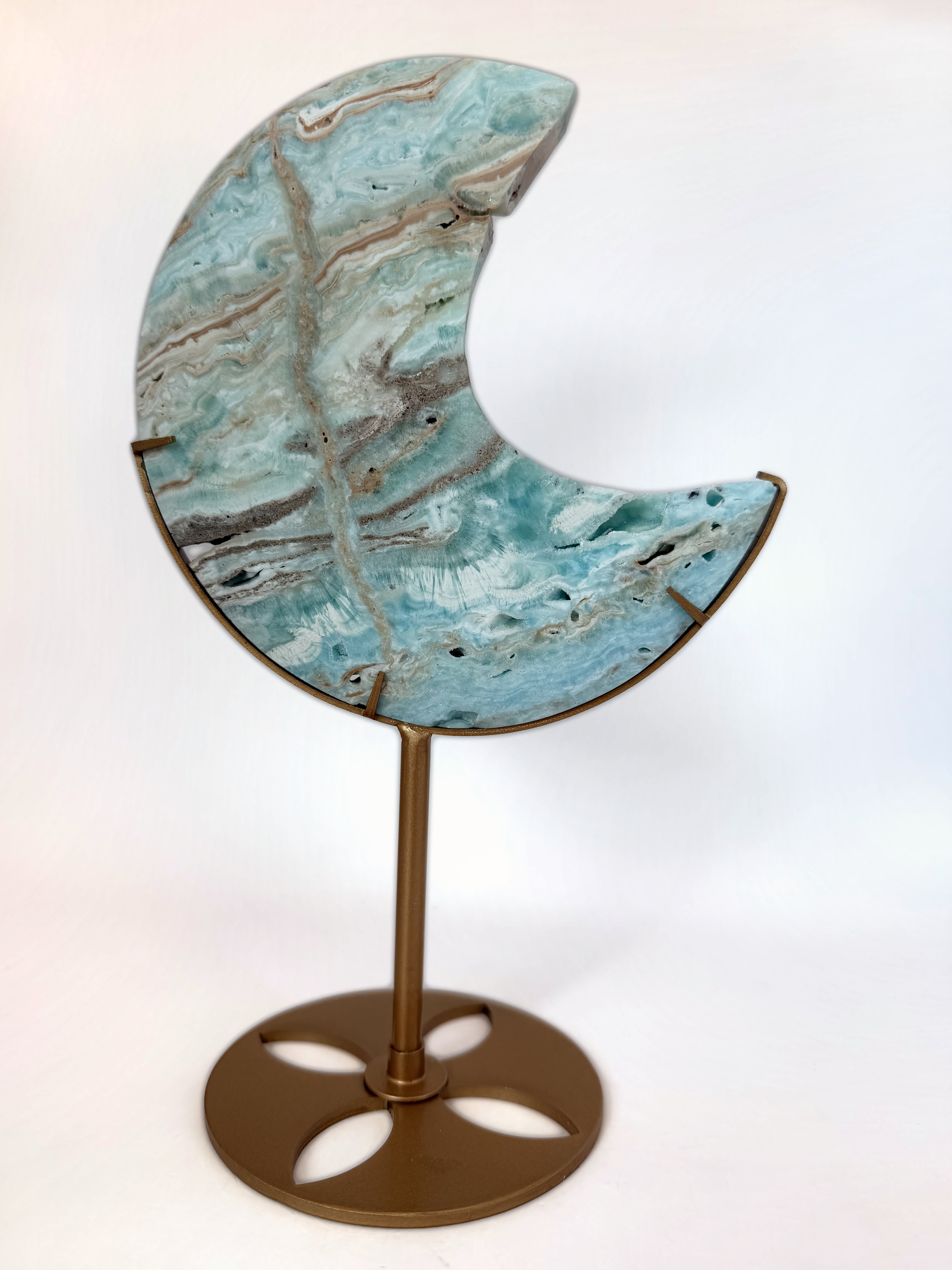 Caribbean calcite crescent moon, angled view