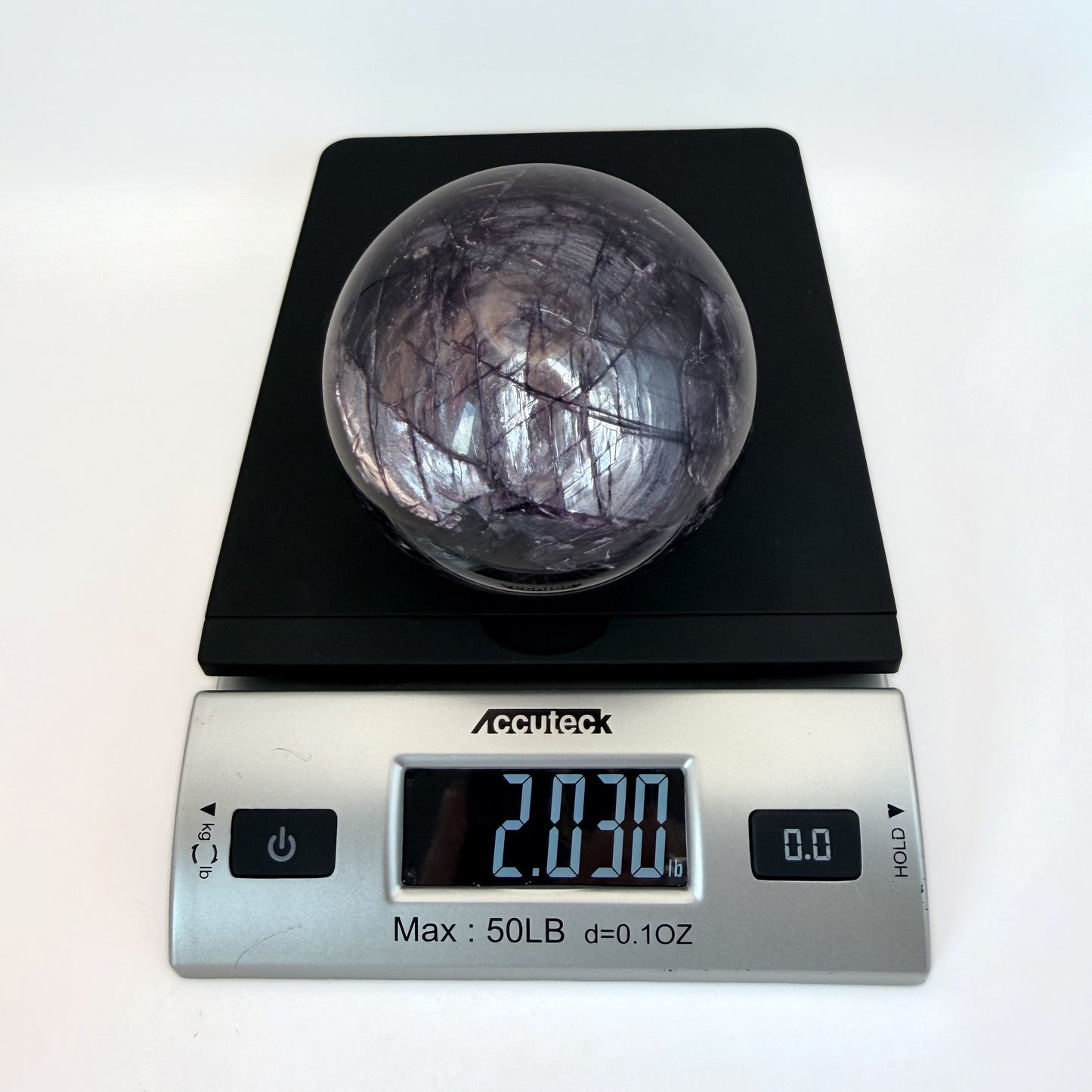 Purple lepidolite sphere