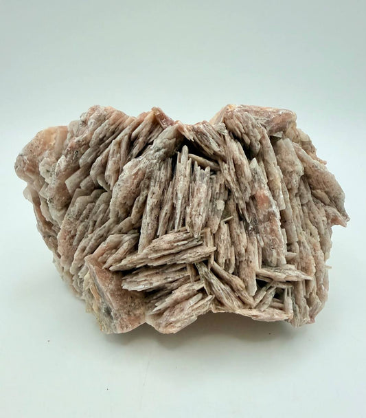 Raw Barite Specimen from Morocco, Natural Heavy Spar Crystal Cluster for Shelf and Collection