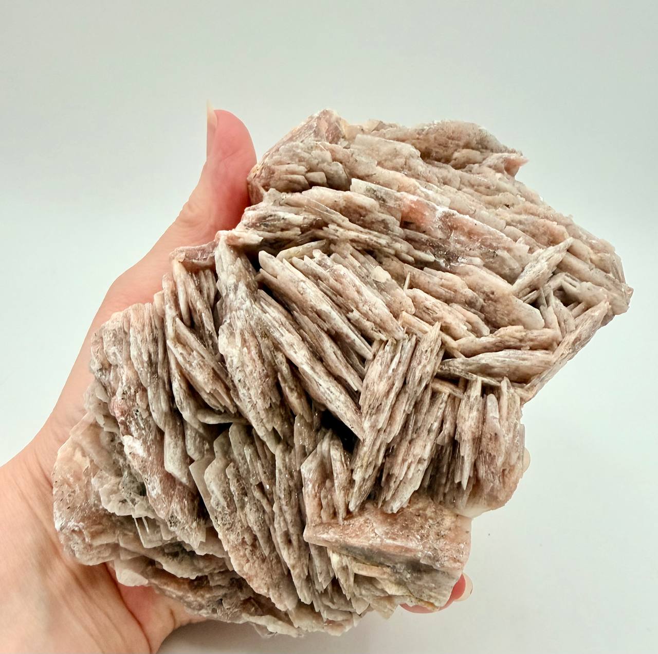 Raw Barite Specimen from Morocco, Natural Heavy Spar Crystal Cluster for Shelf and Collection
