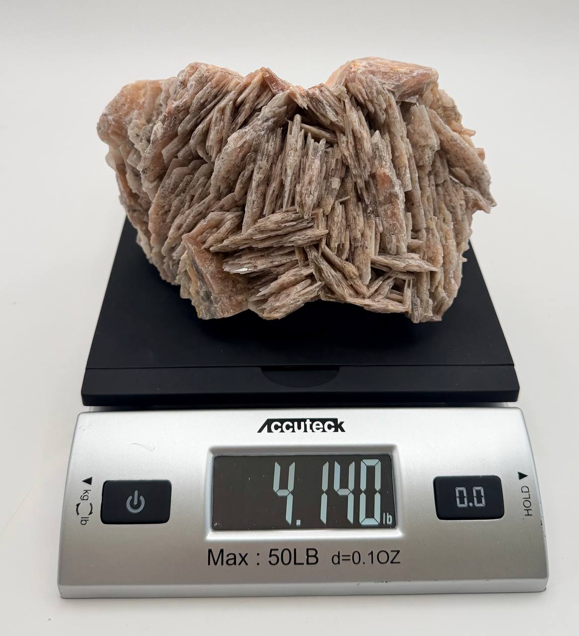 Raw Barite Specimen from Morocco, Natural Heavy Spar Crystal Cluster for Shelf and Collection