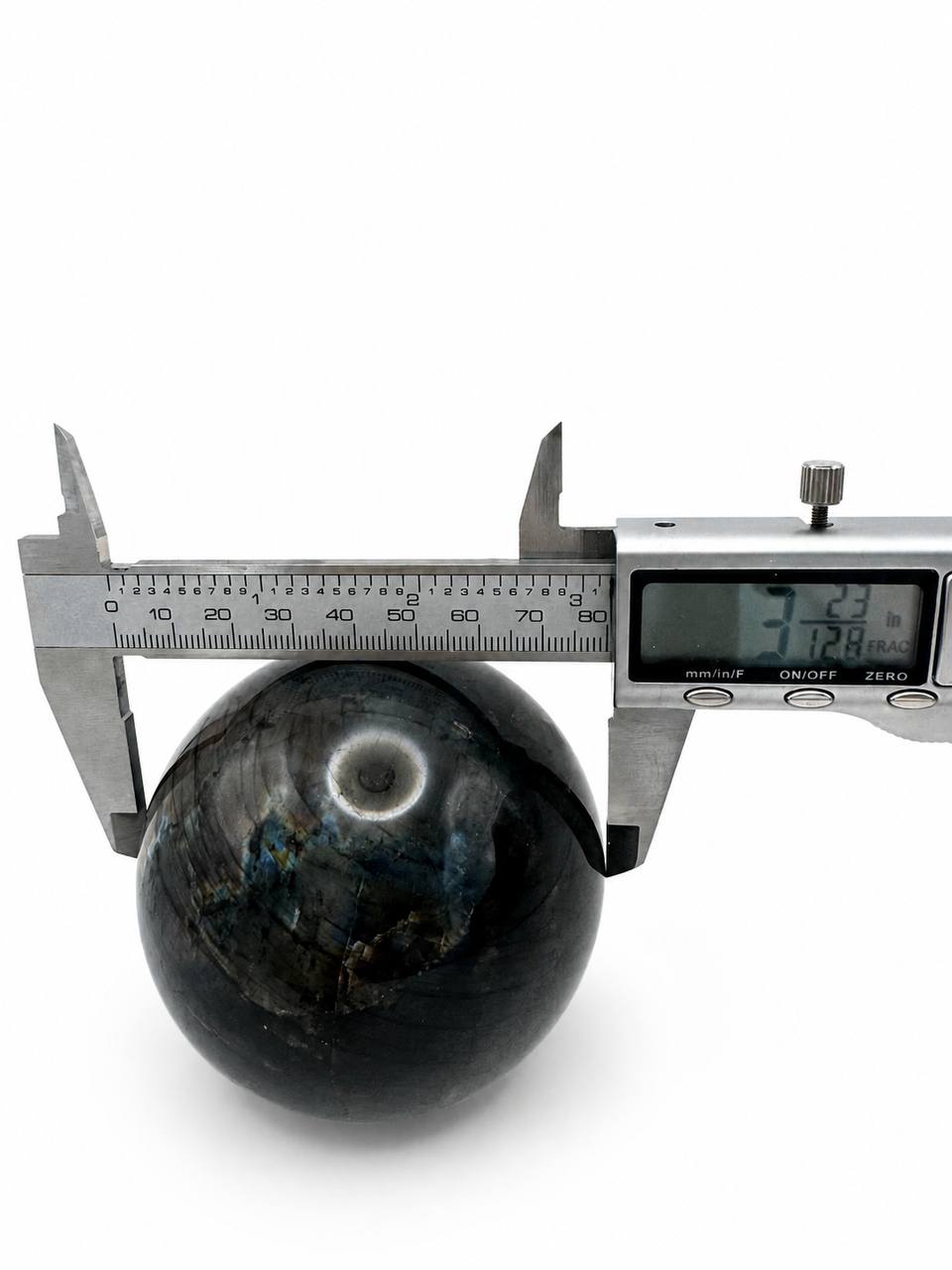 Labradorite Crystal Sphere with Rainbow Flash