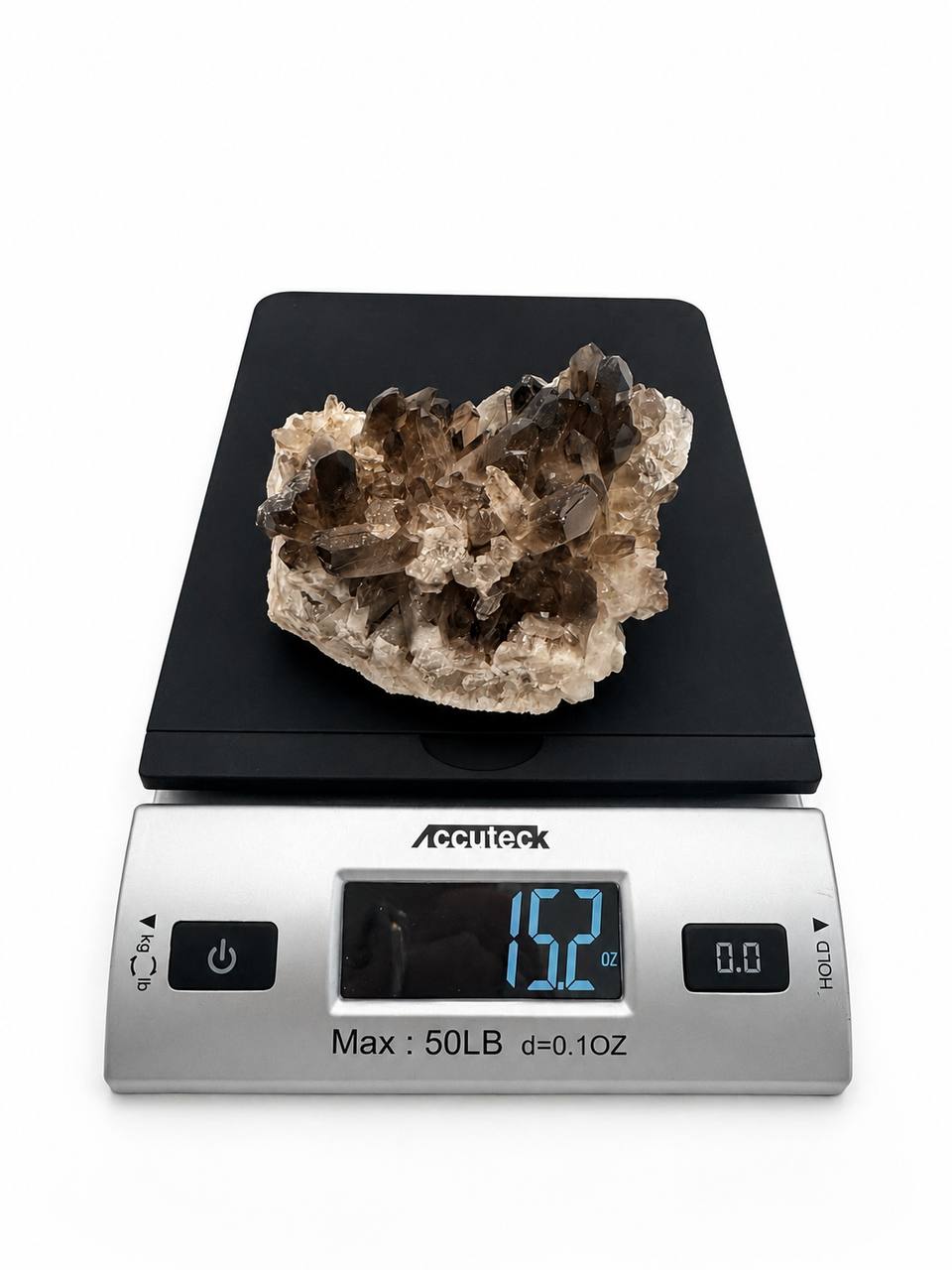 Smoky quartz cluster measurement