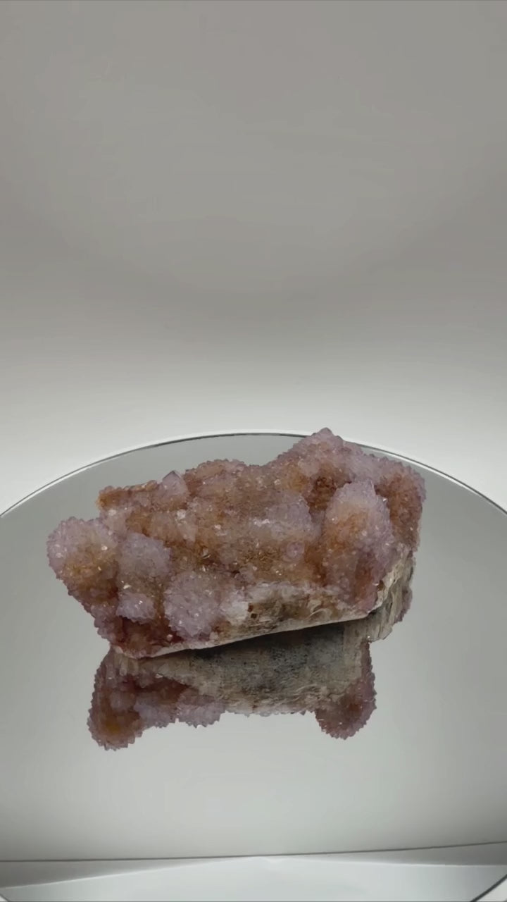 Spirit Quartz Cluster, video showing druzy sparkle and all angles
