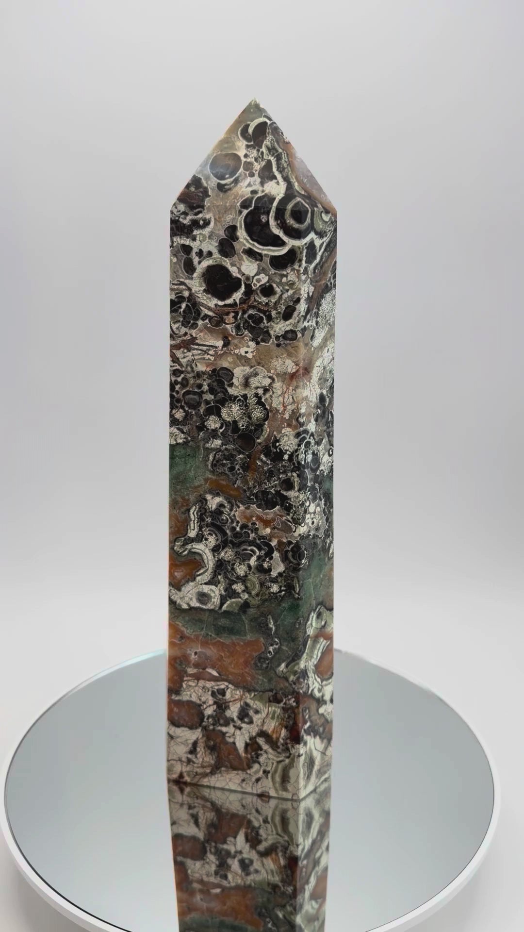 Ocean jasper tower with green band