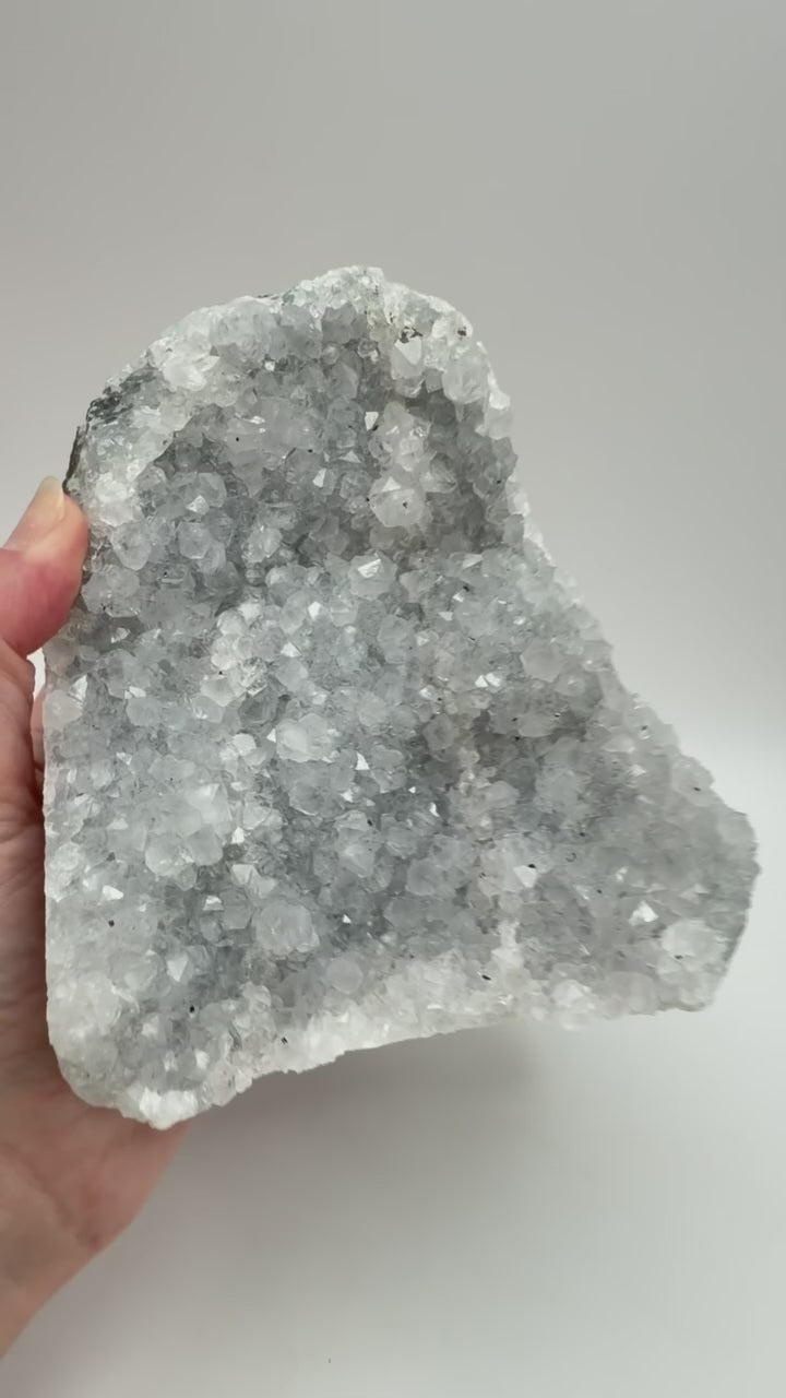Icy amethyst crystal cluster video