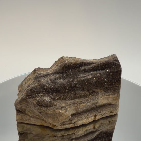 Druzy petrified wood, turning
