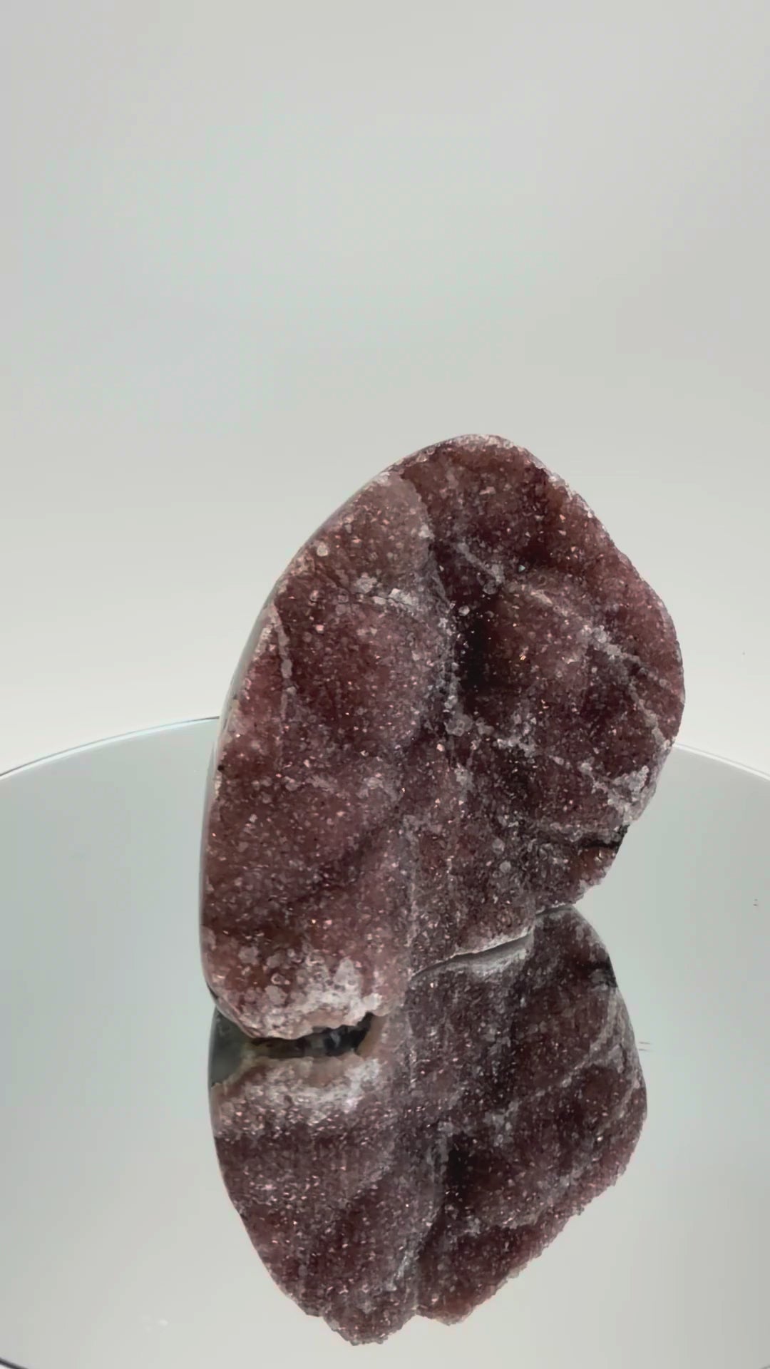 Pink amethyst druzy plate