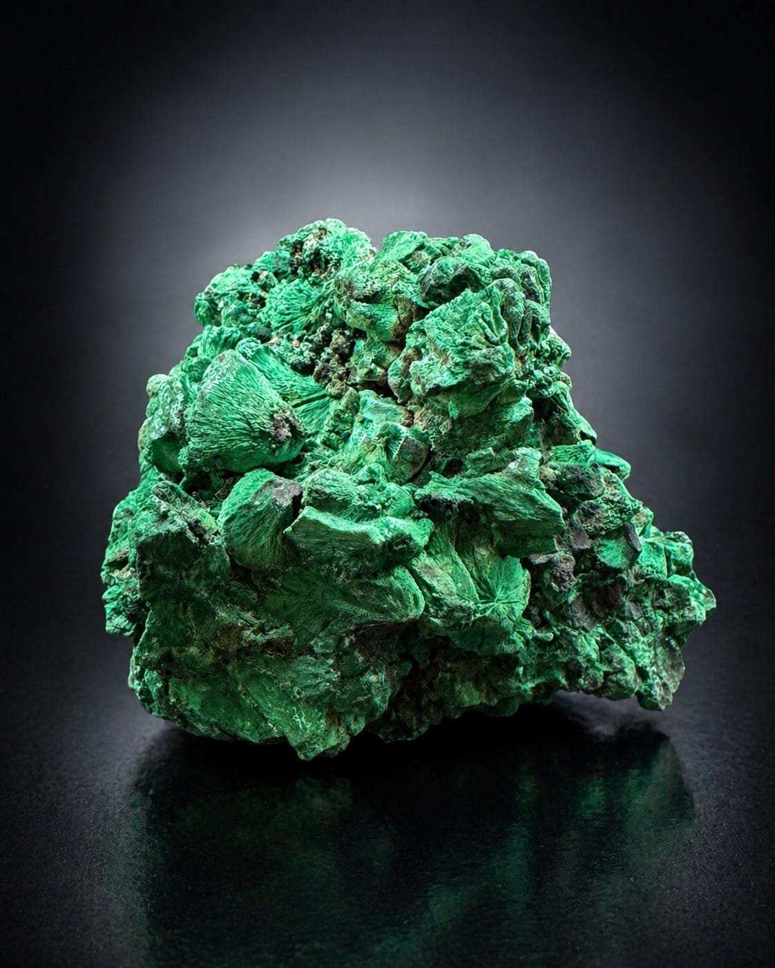 Large Raw Fibrous Malachite Specimen. Velvet Malachite Crystal Cluster, Natural Green Mineral, 1.33 lbs