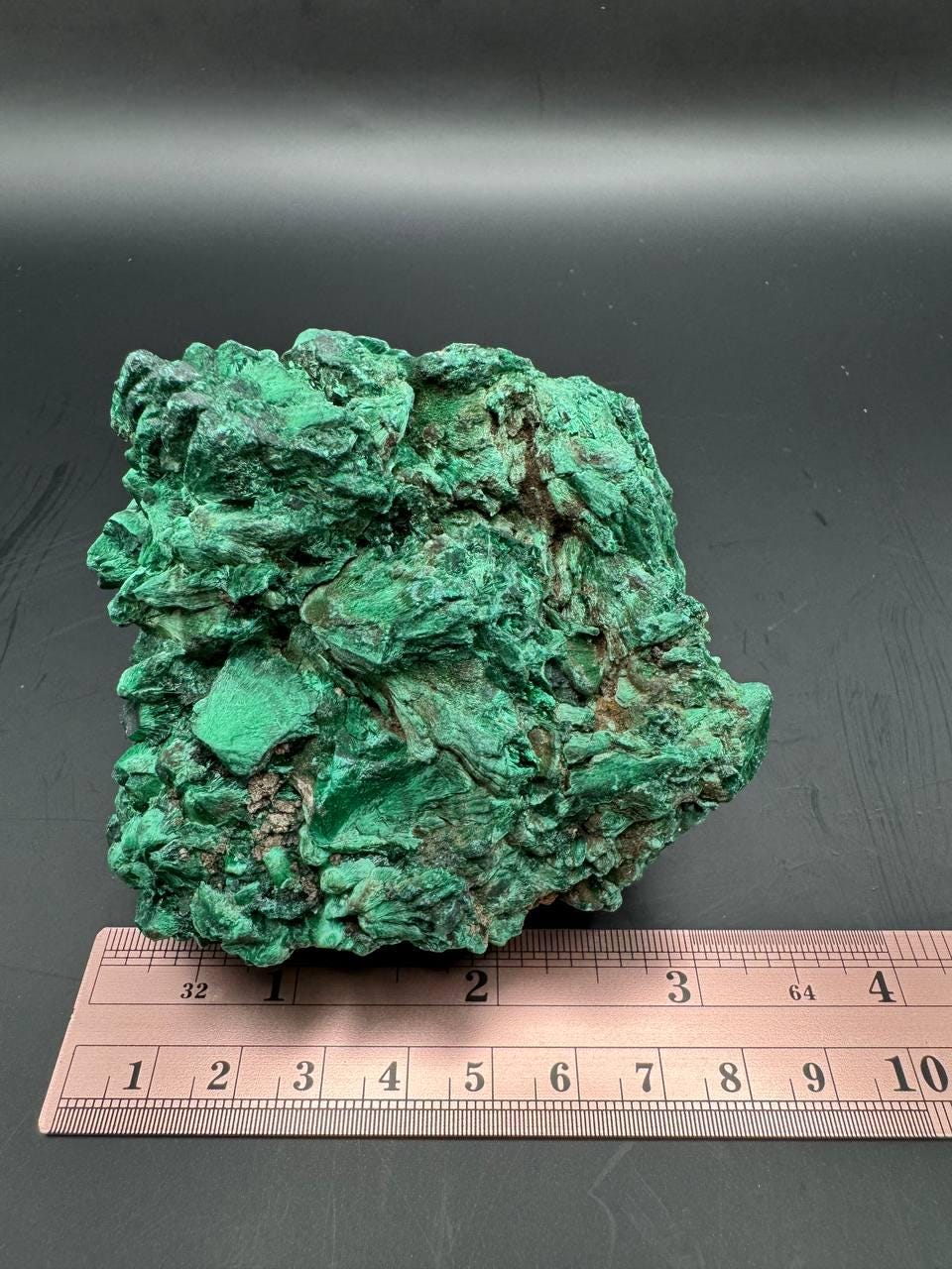 Large Raw Fibrous Malachite Specimen. Velvet Malachite Crystal Cluster, Natural Green Mineral, 1.33 lbs
