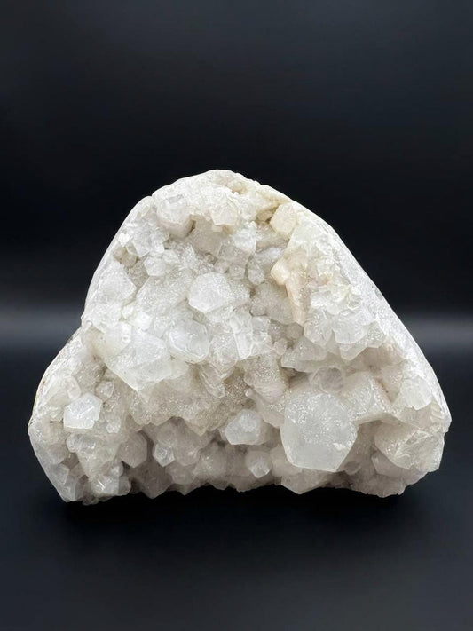 Large Raw White Apophyllite Crystal Cluster. Natural Mineral Specimen, Cubic Crystal Formation, 4.46 lbs