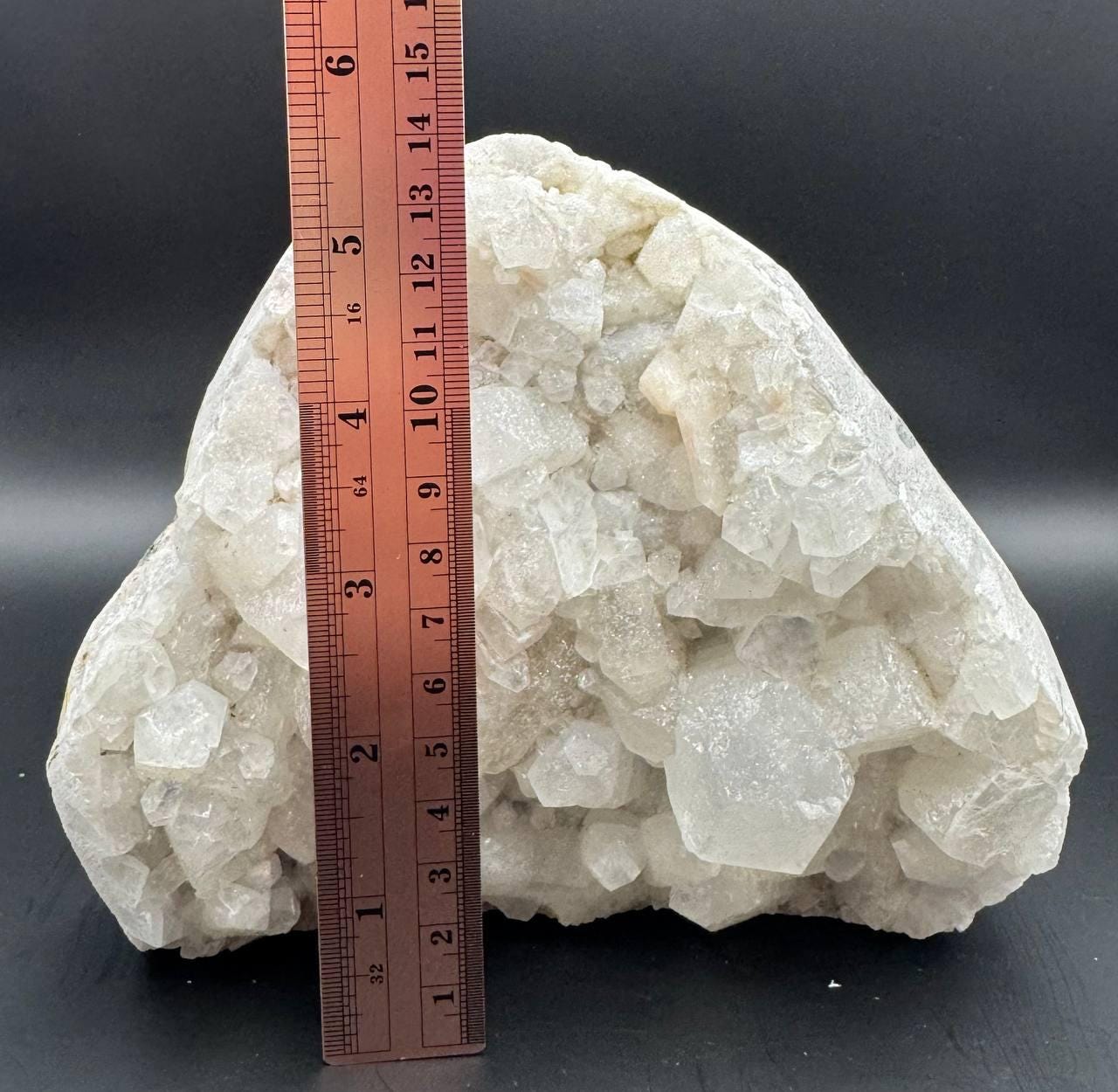 Large Raw White Apophyllite Crystal Cluster. Natural Mineral Specimen, Cubic Crystal Formation, 4.46 lbs