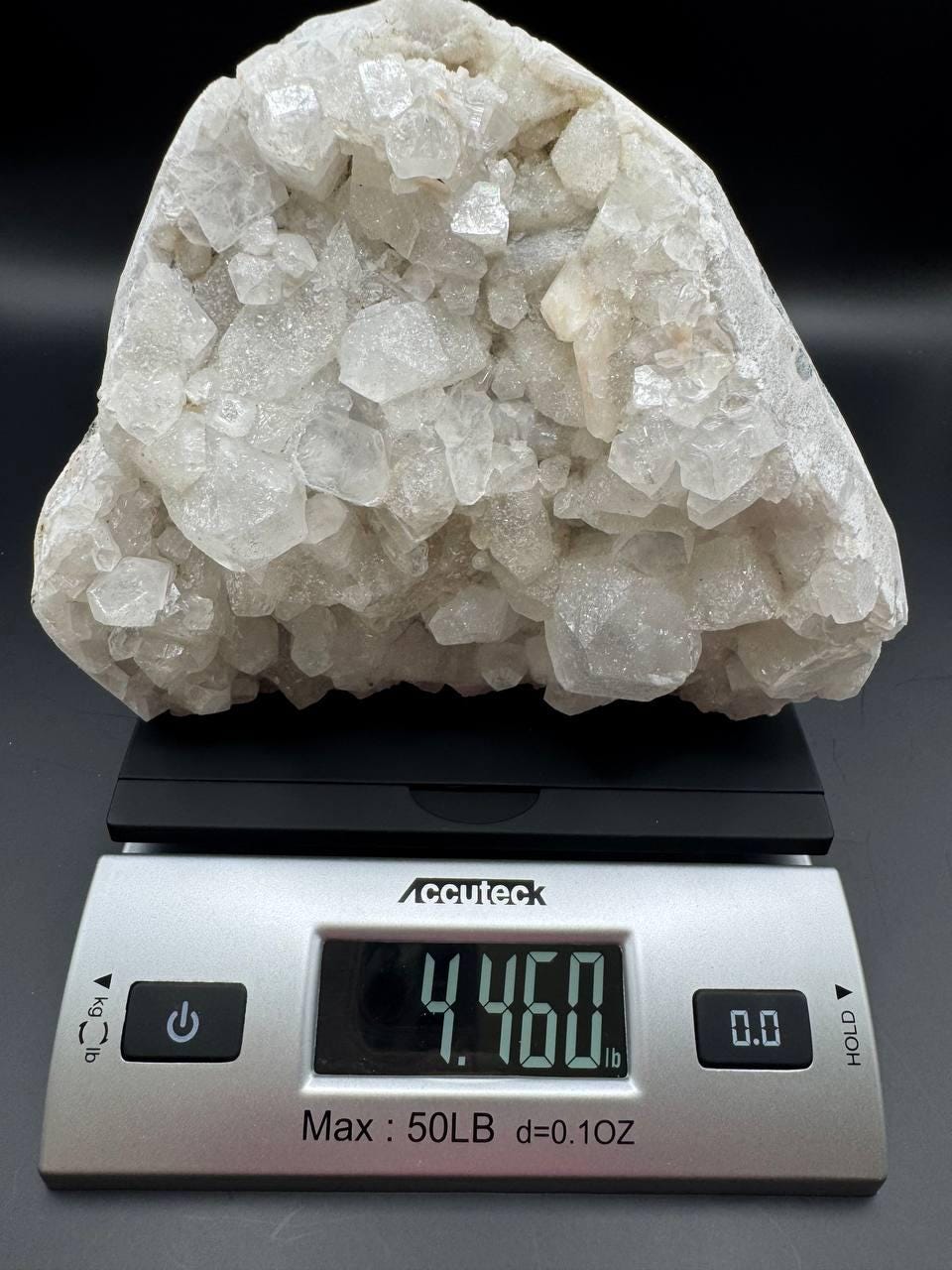 Large Raw White Apophyllite Crystal Cluster. Natural Mineral Specimen, Cubic Crystal Formation, 4.46 lbs