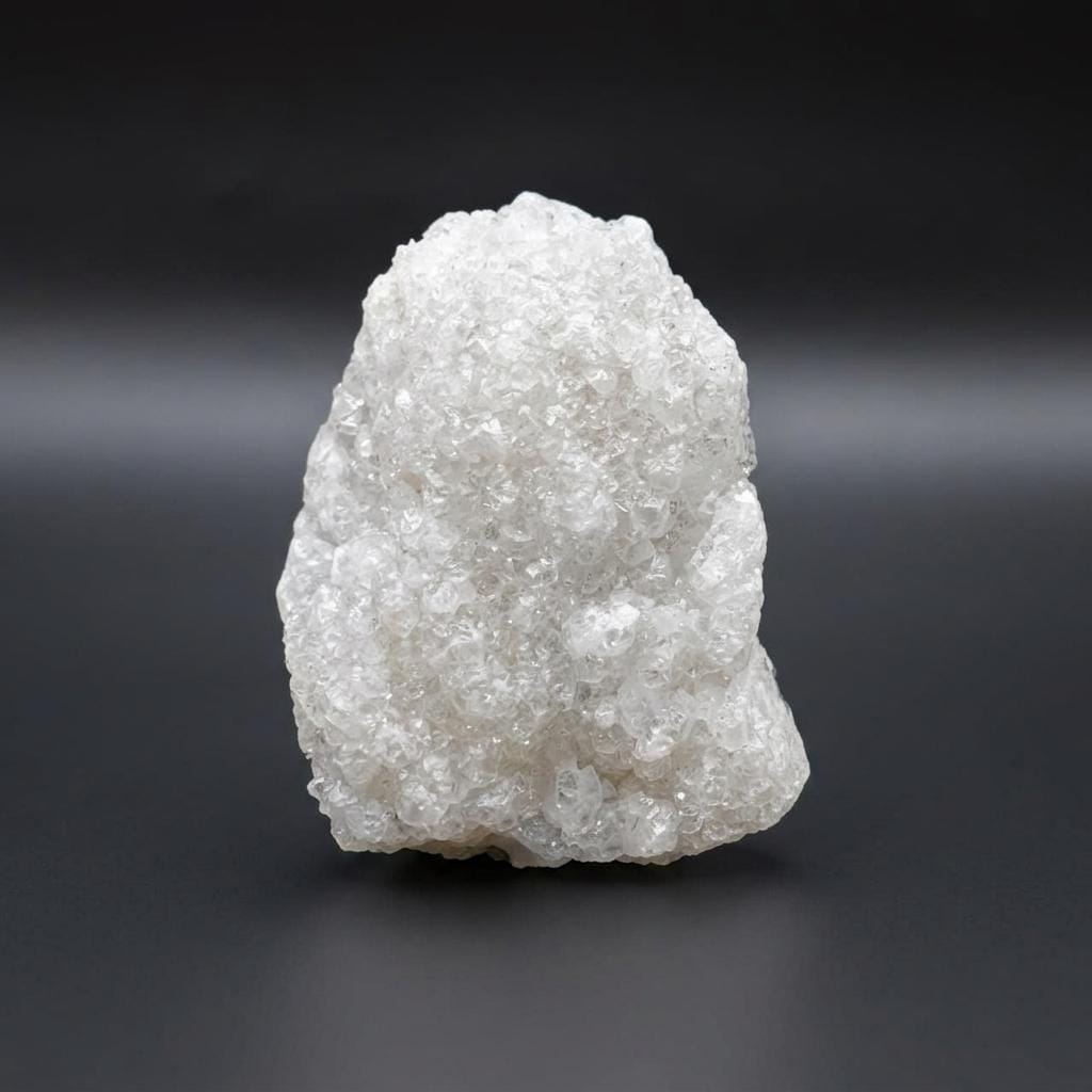 Raw White Apophyllite Crystal Cluster with Display Stand. Natural Sparkly Mineral Specimen, Cubic Crystal Formation