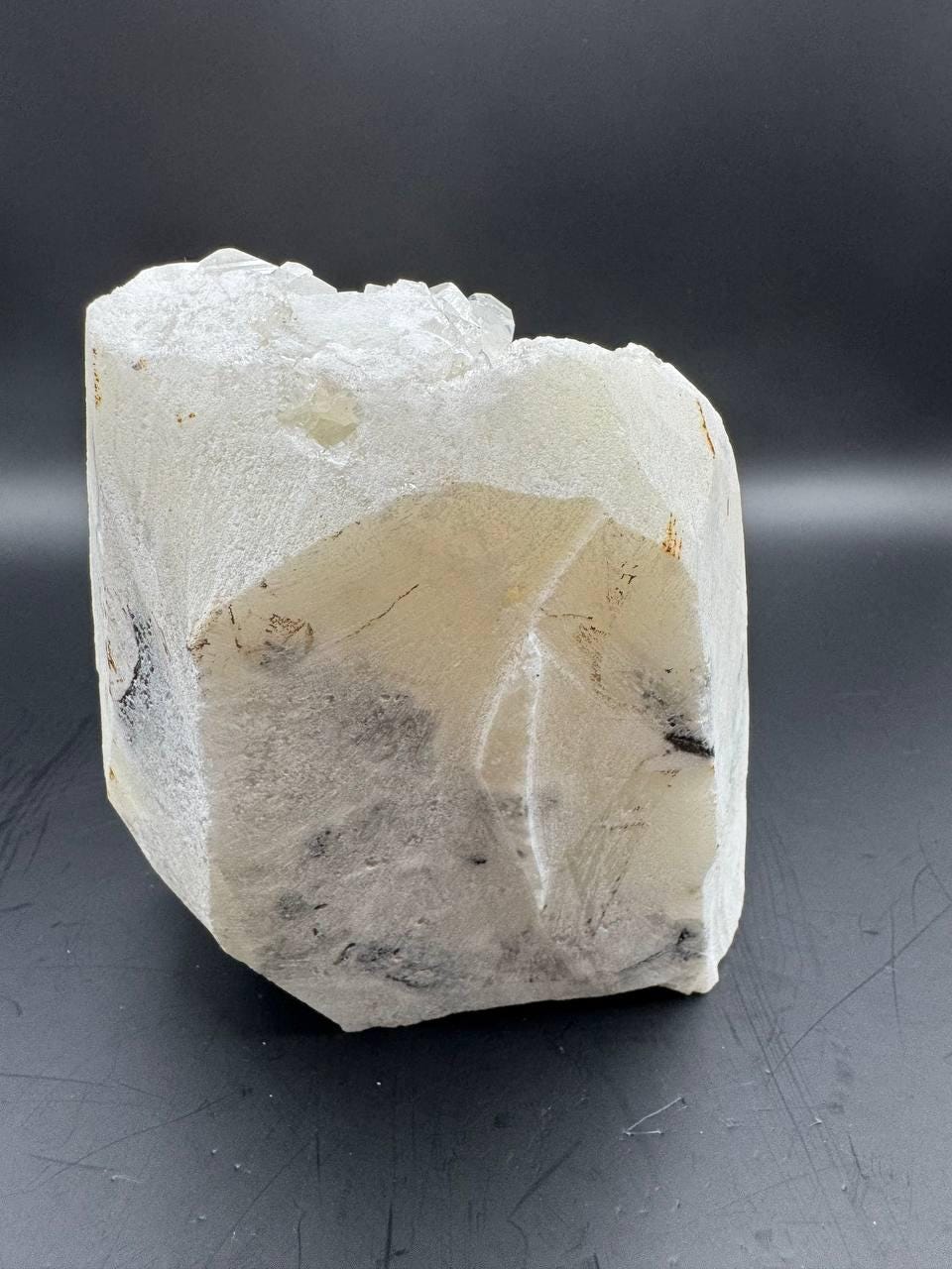 Raw White Apophyllite Crystal Cluster. Self-Standing Natural Mineral Specimen, Cubic Crystal Formation, 3.35 lbs