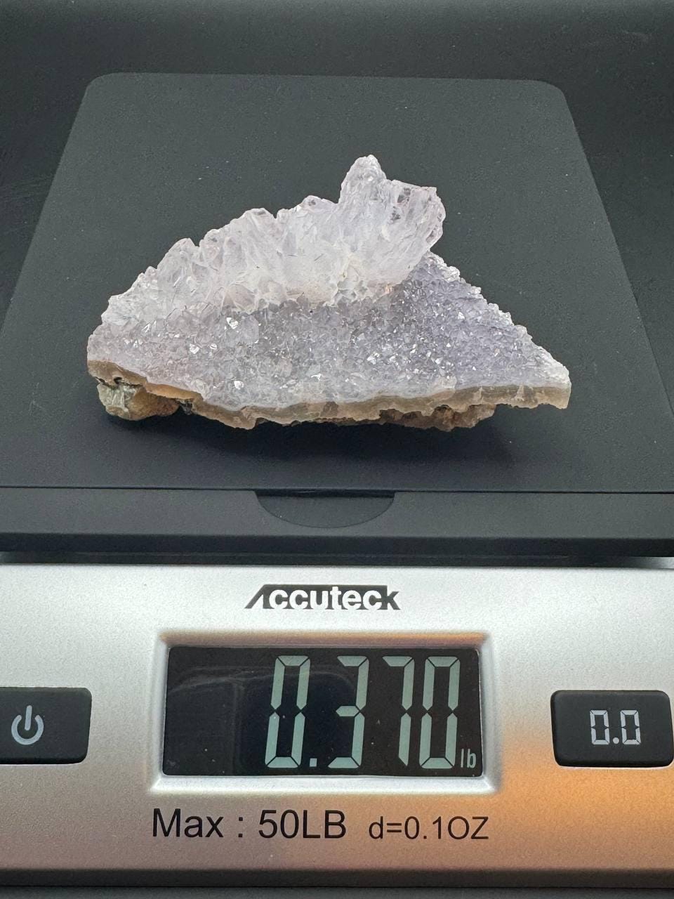 Lavender Amethyst Cluster with Crystal Peaks. Raw Pale Purple Quartz on Matrix, Natural Mountain Formation, Crown Chakra Crystal, 168g