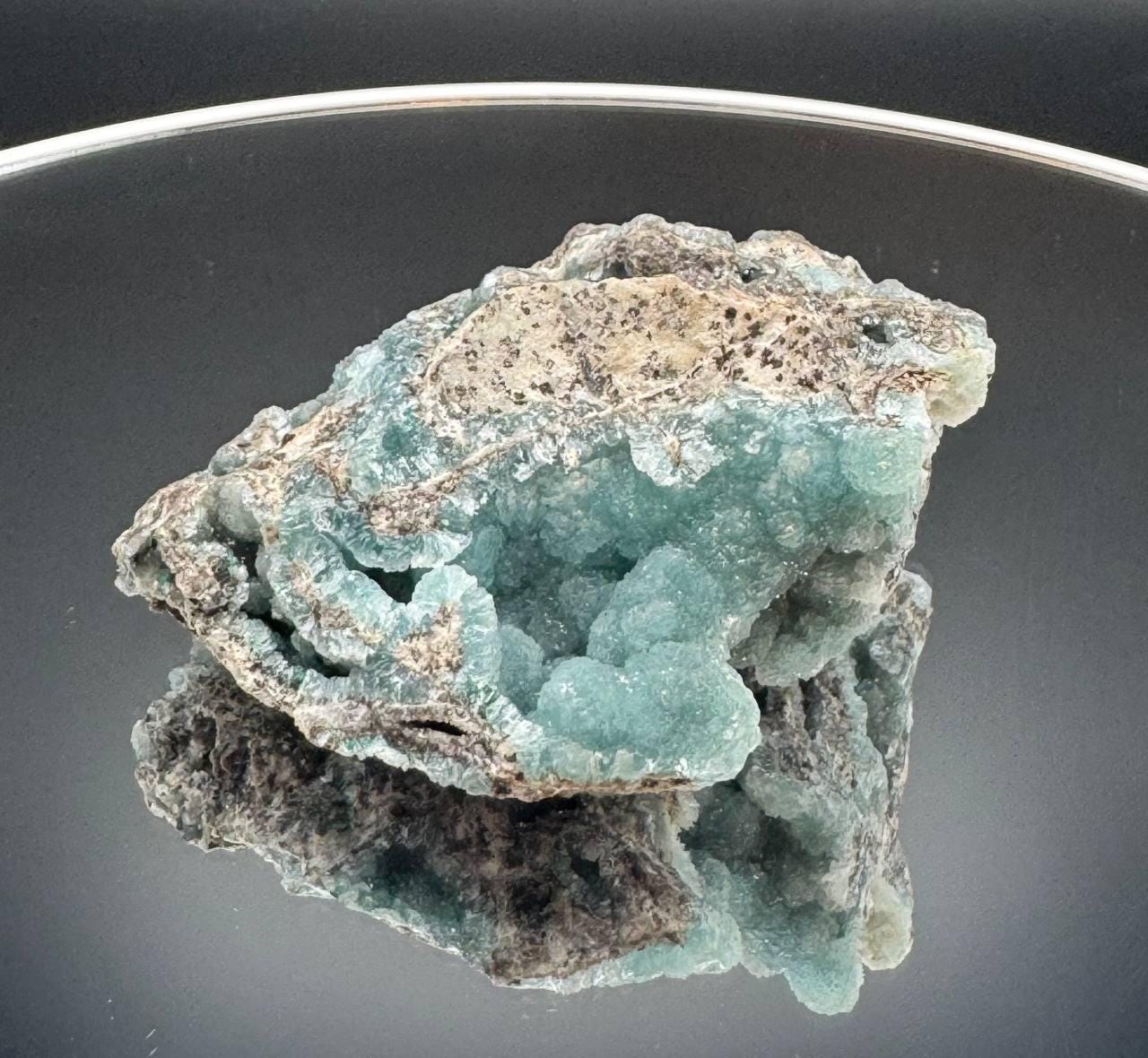 Raw Hemimorphite Crystal Cluster. Natural Blue-Green Botryoidal Mineral Specimen, Rare Zinc Silicate, Throat Chakra Crystal, 84g