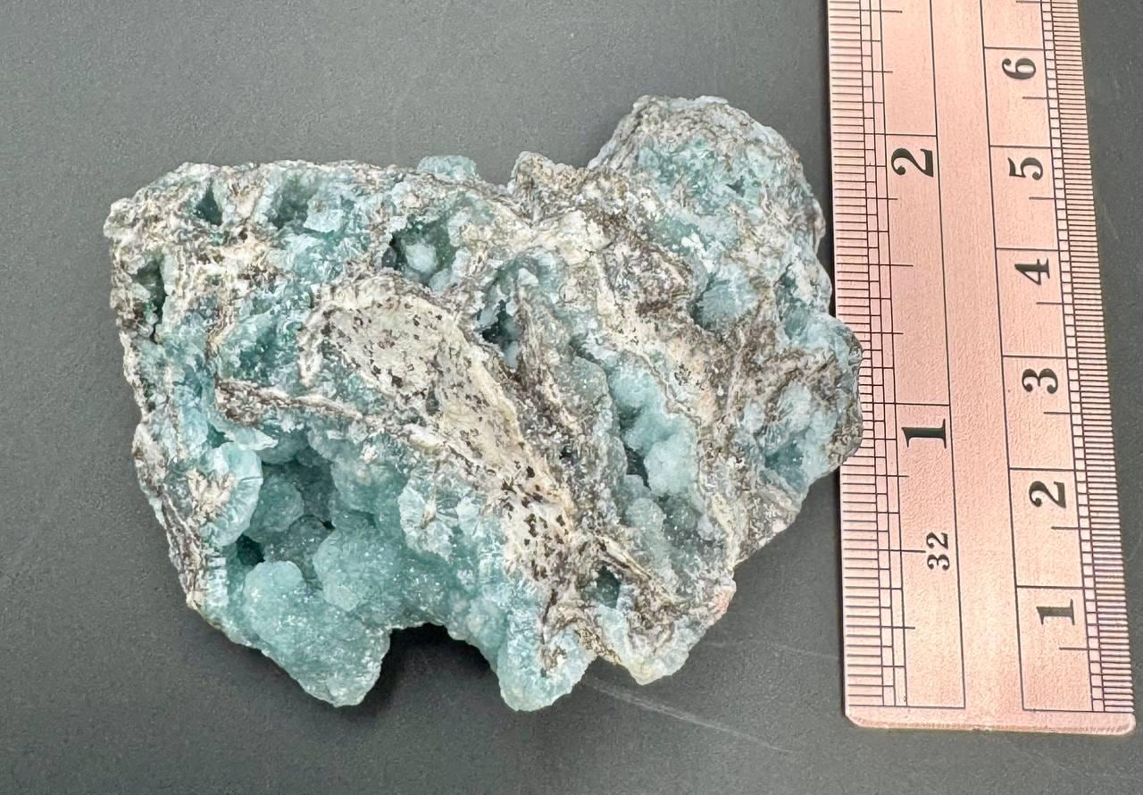 Raw Hemimorphite Crystal Cluster. Natural Blue-Green Botryoidal Mineral Specimen, Rare Zinc Silicate, Throat Chakra Crystal, 84g
