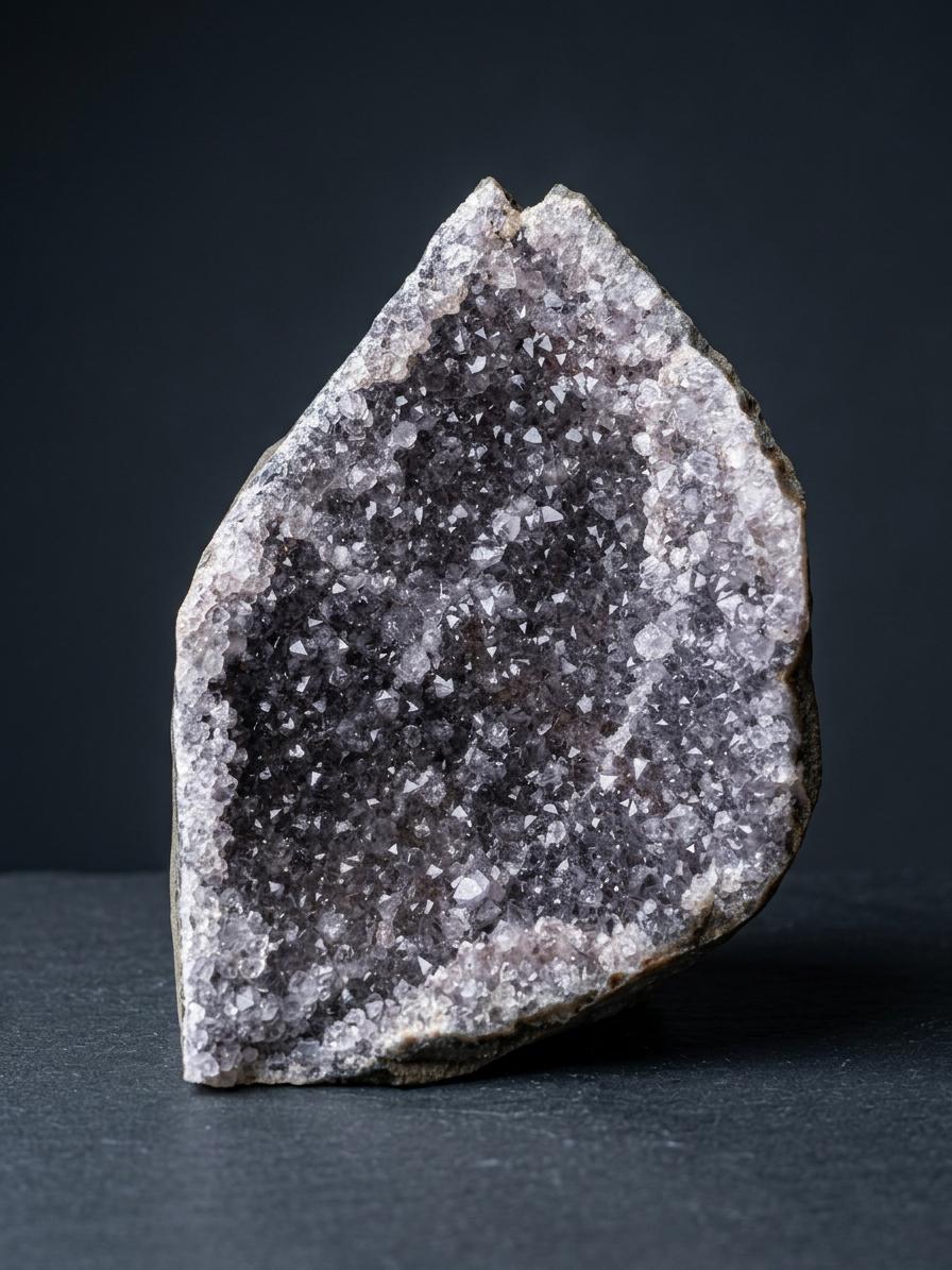 Dark Amethyst Cathedral Geode, Black Amethyst Crystal Cluster, Raw Self Standing Amethyst, One of a Kind