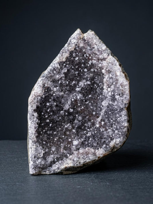 Dark Amethyst Cathedral Geode, Black Amethyst Crystal Cluster, Raw Self Standing Amethyst, One of a Kind