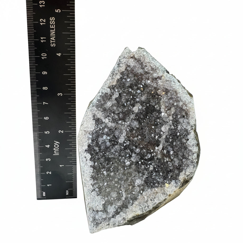 Dark Amethyst Cathedral Geode, Black Amethyst Crystal Cluster, Raw Self Standing Amethyst, One of a Kind