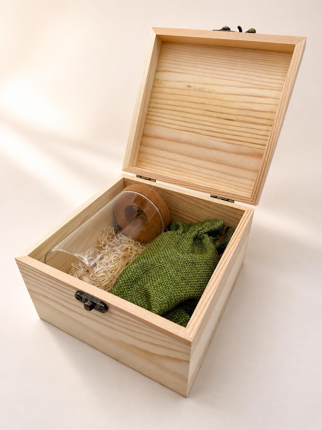 Crystal Plant Propagation Station with Sakura Agate Stones — Glass Vase Gift Set