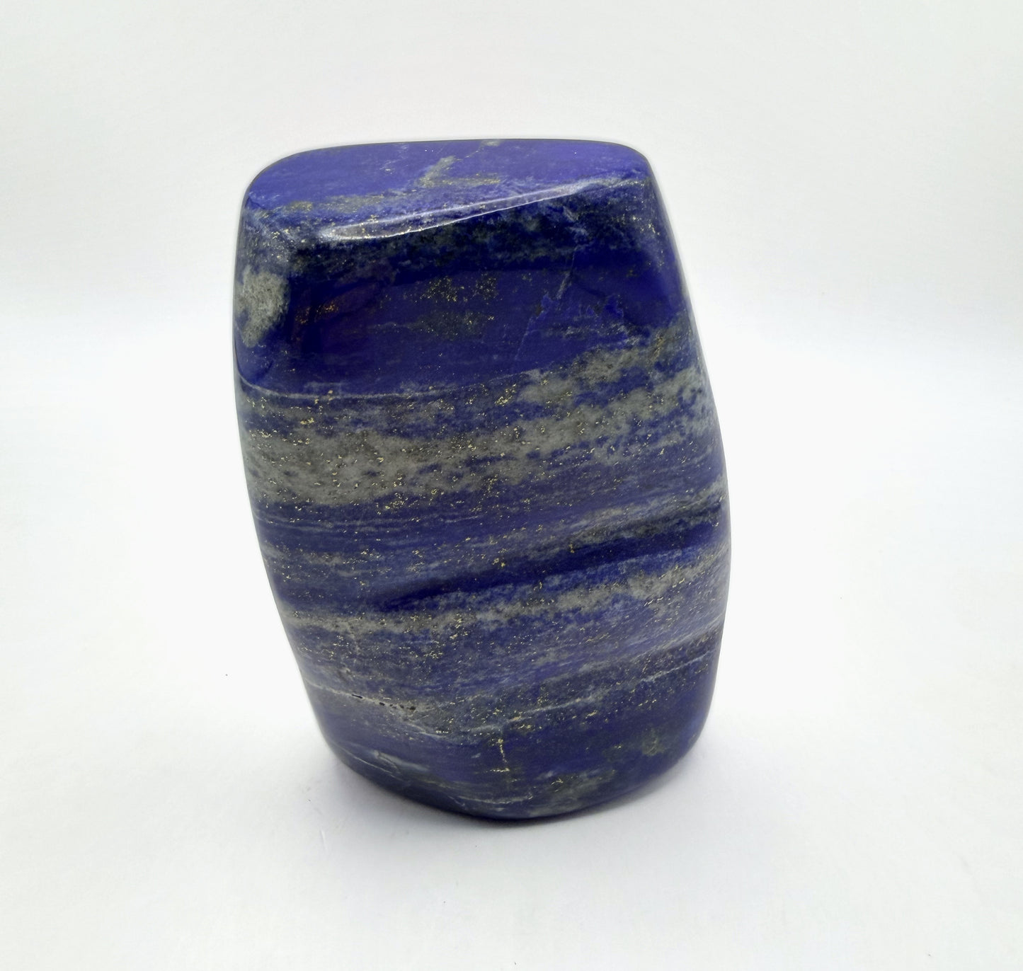 Lapis lazuli freeform, angled view