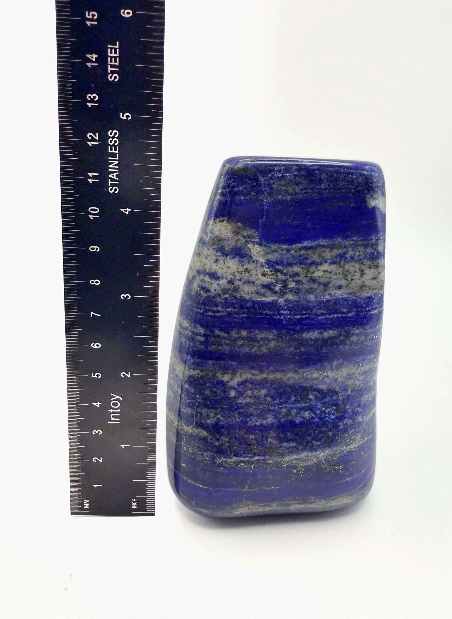 Lapis lazuli freeform measured for height